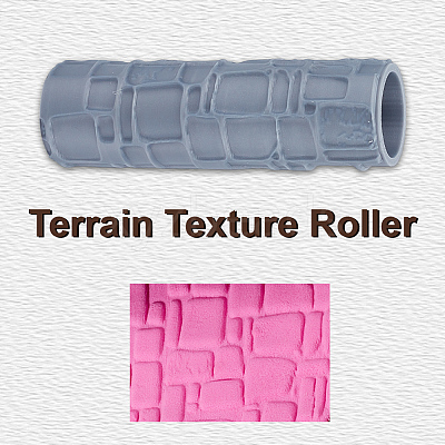 Plastic Handle Clay Texture Roller DIY-WH0699-88C-1