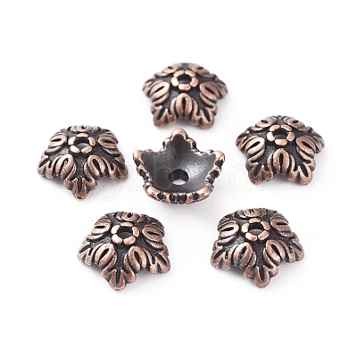 Tibetan Style Bead Caps LS-TIBEB-A24621-R-FF-1