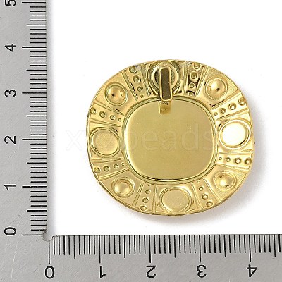 304 Stainless Steel Pendant Cabochon Settings STAS-D376-12G-1
