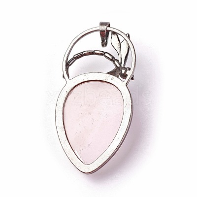 Natural Rose Quartz Pendants G-I220-G04-1