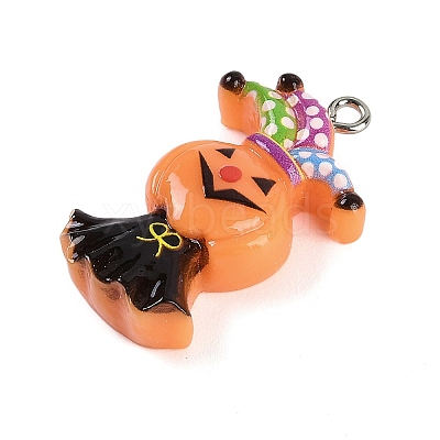 Halloween Theme Resin Pendants RESI-M046-01N-1