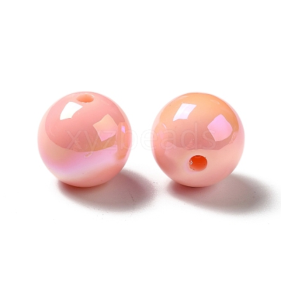 UV Plating Rainbow Iridescent Acrylic Beads PACR-D070-01B-1