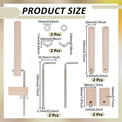 Wood Weaving Loom Pegs Craft Tool DIY-WH07580-286-1