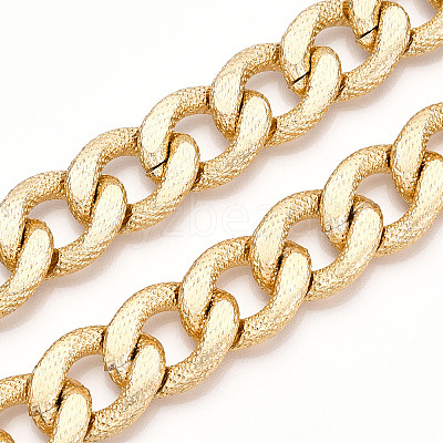 Aluminum Textured Curb Chains CHA-N003-15KCG-1