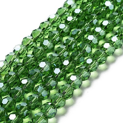 Electroplate Transparent Glass Beads Strands EGLA-A035-T8mm-A11-1