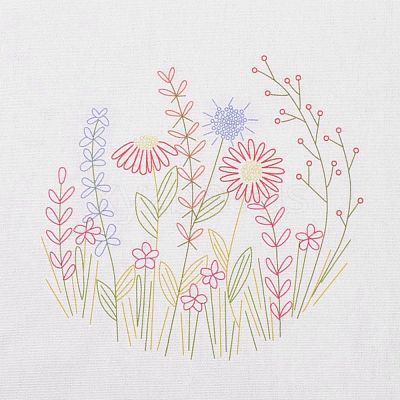 DIY Embroidery Fabric with Eliminable Pattern DIY-P032-C01-1