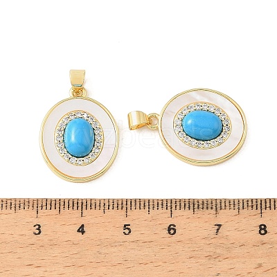 Brass Micro Pave Clear Cubic Zirconia Pendants CU-CBA9CBD-13G-1
