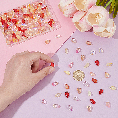 210Pcs 14 Styles Glass Charms FIND-PH0025-34-1