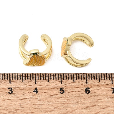 Brass Cuff Earrings EJEW-C186-02C-G-1