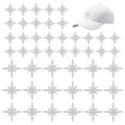 80Pcs 2 Styles Star Polyester Computerized Embroidery Iron on/Sew on Patches PATC-ME0001-17B-1