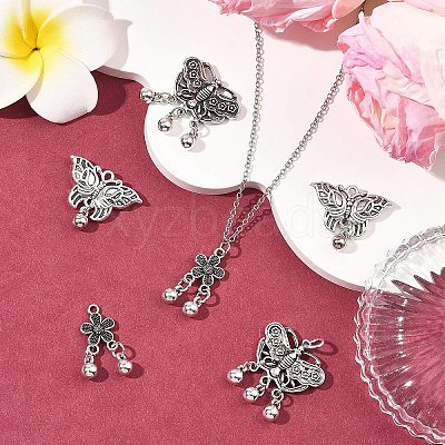 6Pcs 3 Styles Tibetan Style Alloy Pendants FIND-YW0011-65-1