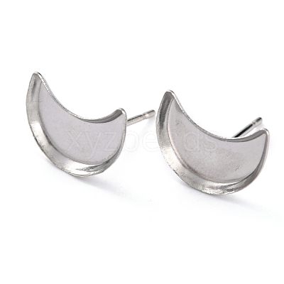 Non-Tarnish 304 Stainless Steel Stud Earring Settings X-STAS-J032-11-1