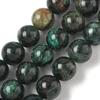 Natural Fuchsite Beads Strands G-G271-B03-10mm-1