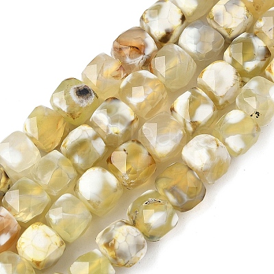 Natural Fire Crackle Agate Beads Strands G-H078-C49-6mm-05-1