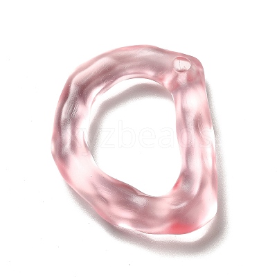 Transparent Resin Alphabet Pendants RESI-C028-02D-1