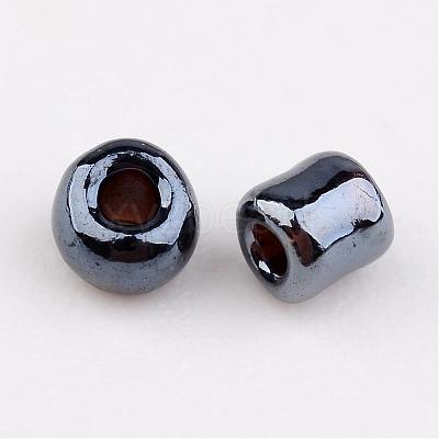 DIY Craft Beads 12/0 Opaque Colors Lustered Round Glass Seed Beads X-SEED-A012-2mm-129-1