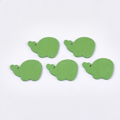 Painted Poplar Wood Cabochons WOOD-T021-24D-1