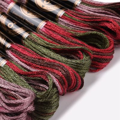 10 Skeins 6-Ply Polyester Embroidery Floss OCOR-K006-A17-1