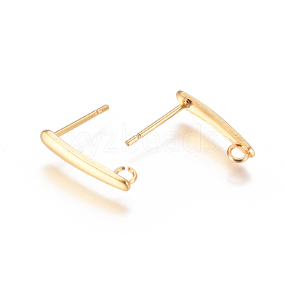 304 Stainless Steel Ear Stud Components X-STAS-F227-20A-G-1