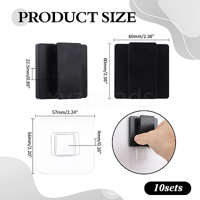 ABS Plastic Wall-mounted Toothpaste Holder AJEW-WH0796-10B-1