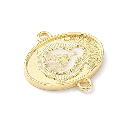 Brass Enamel Connector Charms KK-B141-08G-1