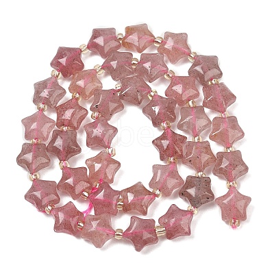 Natural Strawberry Quartz Beads Strands G-Z080-A19-10mm-1