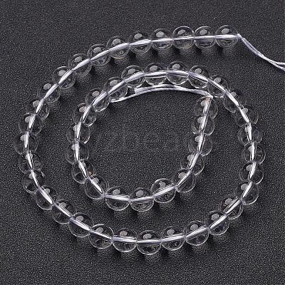 Synthetic Quartz Crystal Beads Strands GSR8mmA039-1-1