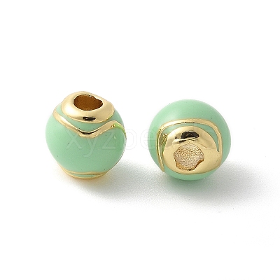 Brass Enamel Beads KK-P294-37G-04-1