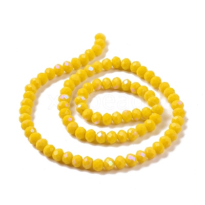 Electroplate Opaque Solid Color Glass Beads Strands EGLA-A034-P3mm-L02-1