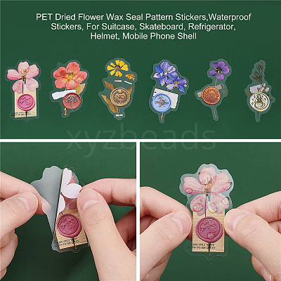 180Pcs 6 Styles Waterproof Self Adhesive PET Stickers DIY-CP0007-02-1