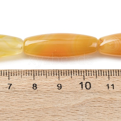 Natural Yellow Agate Beads Strands G-Z113-A07-1