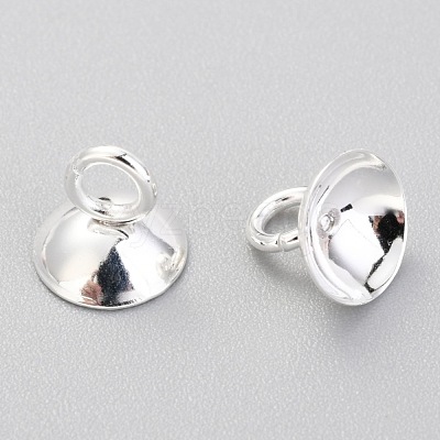 201 Stainless Steel Bead Cap Pendant Bails STAS-G224-24S-02-1