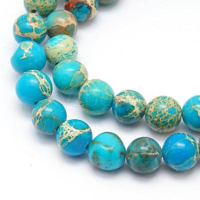 Natural Imperial Jasper Beads Strands G-I122-10mm-10-1