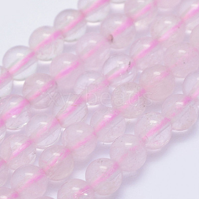 Natural Morganite Beads Strands G-L478-08-4mm-1