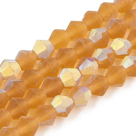 Imitate Austrian Crystal Bicone Frosted Glass Beads Strands LS-EGLA-A039-T3mm-MB28-1