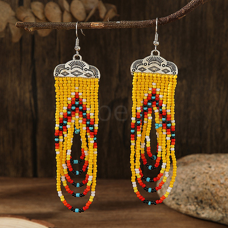 Bohemian Style Tassel Dangle Earrings UJ7824-5-1