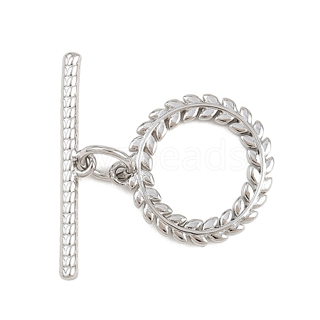 Brass Toggle Clasps KK-G548-34A-P-1