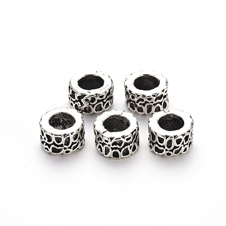 Tibetan Style Alloy European Beads Settings for Enamel TIBE-N006-102AS-LF-1