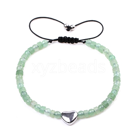 Natural Green Aventurine Braided Beaded Bracelets PW-WG7DEFA-04-1