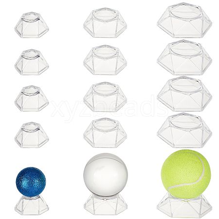 WADORN 12Pcs 3 Style Acrylic Globe Stone Display Stand DJEW-GA0001-44-1