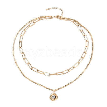 Vacuum Plating 304 Stainless Steel Necklace STAS-E155-16G-1