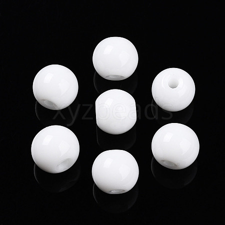 Opaque Solid Color Glass Beads X1-GLAA-N007-6mm-A02-1