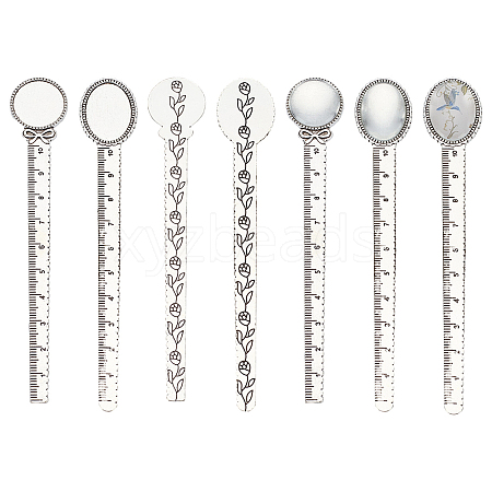 10Pcs Tibetan Style Alloy Cabochon Setting TIBE-ME0001-08-1