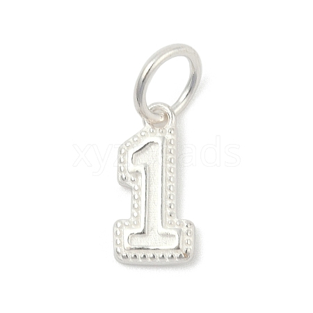 Number Series 925 Sterling Silver Charms STER-Q002-01B-1