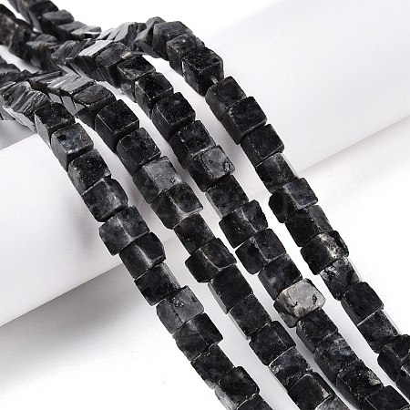 Natural Larvikite Beads Strands G-T139-6x6-25A-1