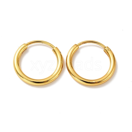 Vacuum Plating 201 Stainless Steel Huggie Hoop Earrings STAS-H164-03G-1