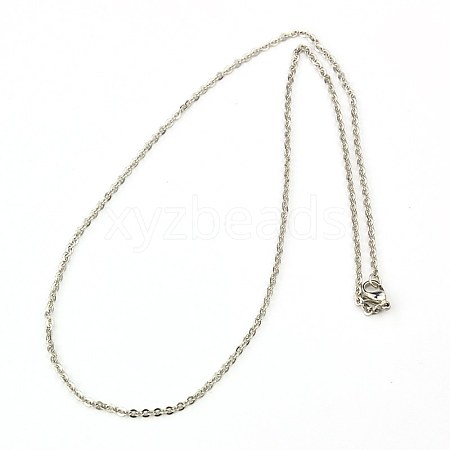 Tarnish Resistant 304 Stainless Steel Necklaces Women Cable Chain Necklaces X-NJEW-C079-01A-1