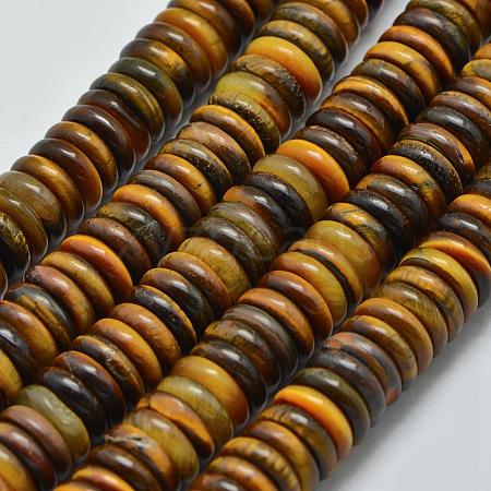 Natural Tiger Eye Heishi Beads Strands G-K208-25-10mm-1