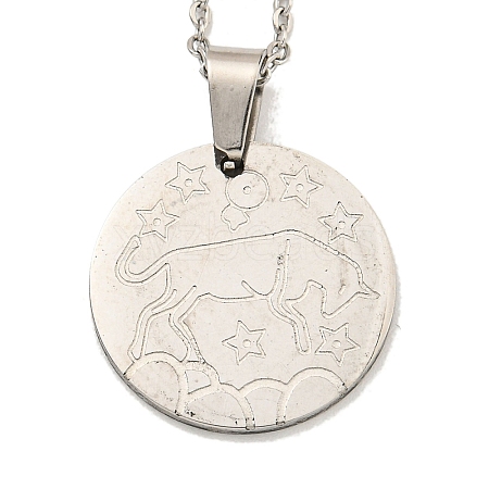 Non-Tarnish Constellation Pendant Necklaces NJEW-S422-04P-02-1