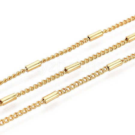 Brass Column Link Chains CHC-T018-54G-1